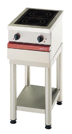 Cuisini�re �lecrique 2 plaques vitroc�ramiques de 2,1 kW chacunes � poser - 400x650x300mm
