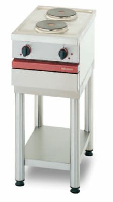 Cuisinière électrique 2 plaques rondes (1x2,6 et 1x2 kW) à poser - 400x650x300mm Cuisinière électrique 2 plaques rondes (1x2,6 et 1x2 kW) à poser - 400x650x300mm