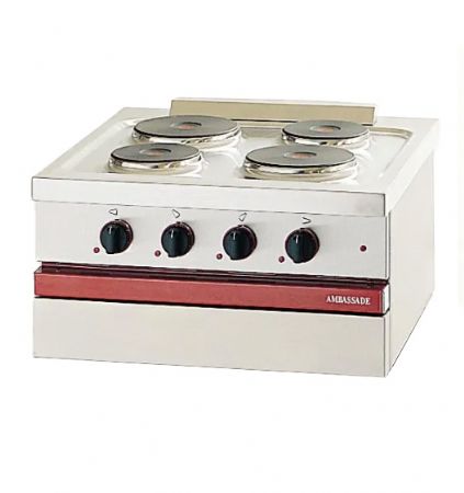 Cuisinière électrique 4 plaques rondes à poser - 600x650x300 mm Cuisinière électrique 4 plaques rondes à poser - 600x650x300 mm