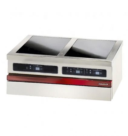 Cuisinière électrique 3 plaques à induction à poser - 800x650x300mm Cuisinière électrique 3 plaques à induction à poser - 800x650x300mm