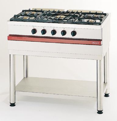 Cuisinière à gaz 5 bruleurs vifs à poser - - 1000x650x300 mm Cuisinière à gaz 5 bruleurs vifs à poser - - 1000x650x300 mm