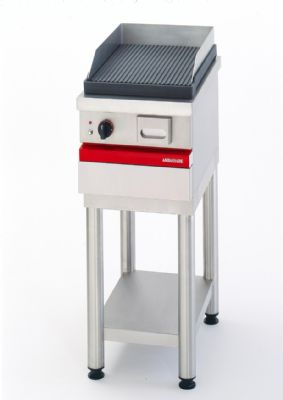 Plaque à snacker gaz en fonte à poser surface rainurée - 400x650x300 mm Plaque à snacker gaz en fonte à poser surface rainurée - 400x650x300 mm