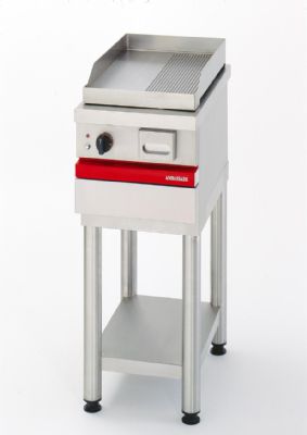 Plaque à snacker gaz à poser surface mi lisse mi rainurée chromée - 400x650x300 mm Plaque à snacker gaz à poser surface mi lisse mi rainurée chromée - 400x650x300 mm