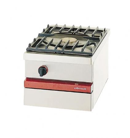 Cuisinière à gaz 1 bruleur vif 5 kW à poser - 400x650x300 mm Cuisinière à gaz 1 bruleur vif 5 kW à poser - 400x650x300 mm