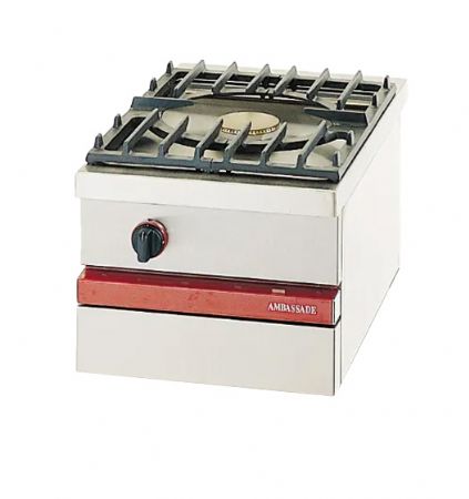 Cuisinière à gaz 1 bruleur vif 7 kW à poser - 400x650x300 mm Cuisinière à gaz 1 bruleur vif 7 kW à poser - 400x650x300 mm