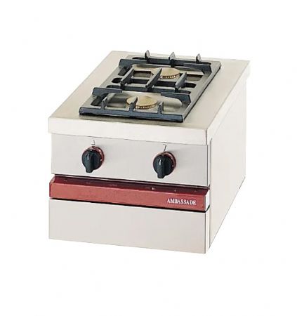 Cuisinière à gaz 2 bruleurs vifs à poser - 400x650x300 mm Cuisinière à gaz 2 bruleurs vifs à poser - 400x650x300 mm