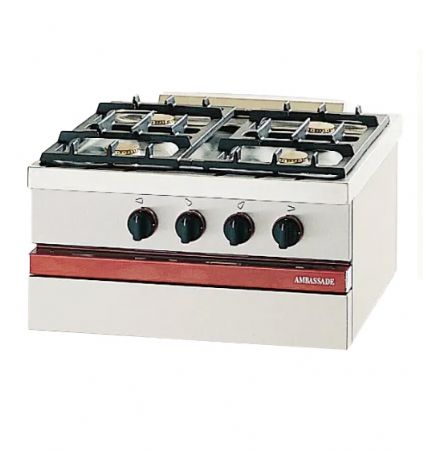 Cuisinière à gaz 4 bruleurs vifs à poser - 600x650x300 mm Cuisinière à gaz 4 bruleurs vifs à poser - 600x650x300 mm