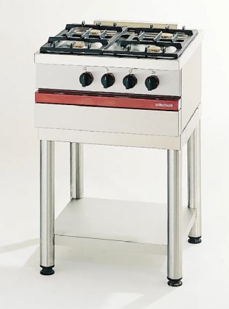 Cuisini�re � gaz 4 bruleurs vifs � poser - 600x650x300 mm