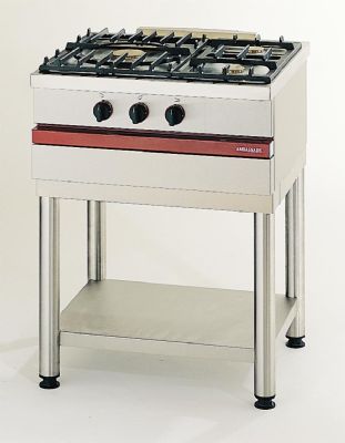Cuisinière à gaz 3 bruleurs vifs à poser - 700x650x900mm Cuisinière à gaz 3 bruleurs vifs à poser - 700x650x900mm