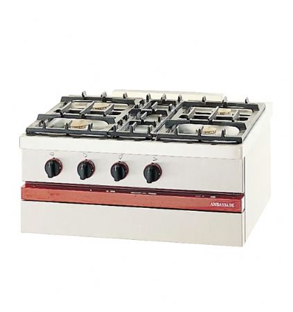 Cuisinière à gaz 4 bruleurs vifs à poser - 700x650x300 mm Cuisinière à gaz 4 bruleurs vifs à poser - 700x650x300 mm