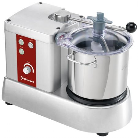 Cutter cuisine professionnel inox 6 litres avec variateur de vitesse - Diamond Promo - CSP/6VT-N
