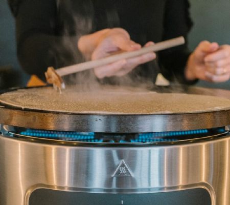 Crêpière professionnelle gaz Ø 40 cm châssis rond Standard - Krampouz - CSRS4MA-KR