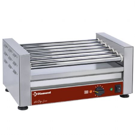 Machine à Hot-dog électrique à 7 rouleaux 0.9 kW 545x320x240 mm - Diamond - CSX/7R-N