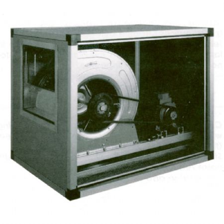 Groupe extraction hotte centrifuge caisson isolée, transmission à courroie, 2 vitesses, 6000 m³/h - Diamond - CT12/12152VS