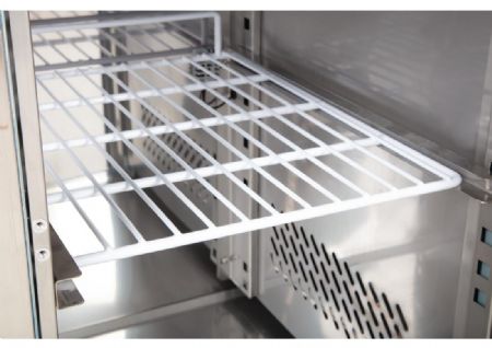 Saladette réfrigérée professionnelle 2 portes 2 x GN 1/1 pare-haleine -2/+8 °C - Polar - CT393