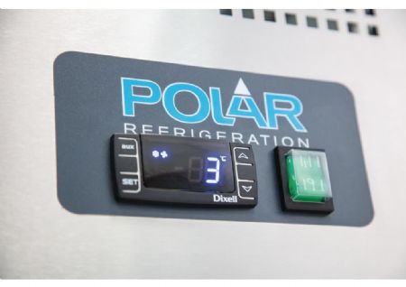 Saladette réfrigérée professionnelle 2 portes 2 x GN 1/1 pare-haleine -2/+8 °C - Polar - CT393