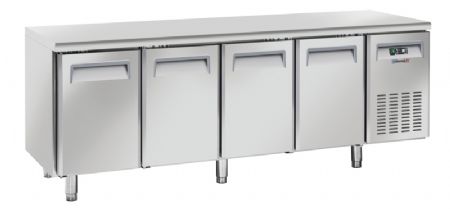 Table rfrigre -22/-18 C professionnelle inox avec 4 portes - 345 L