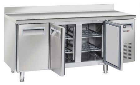 Table rfrigre ngative avec 3 portes et dosseret - 261 litres