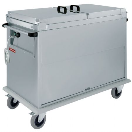 Chariot bain-marie professionnel GN 1/1, température positif, couvercles et porte basculante - Diamond - CTBM/2C-T Chariot bain-marie professionnel GN 1/1, température positif, couvercles et porte basculante - Diamond - CTBM/2C-T