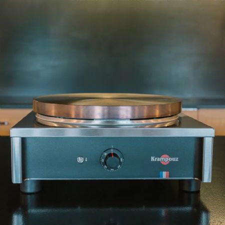 Crêpière professionnelle électrique Ø 35 cm 50 à 300 °C châssis carré Confort - Krampouz - CTCA3AA-KR