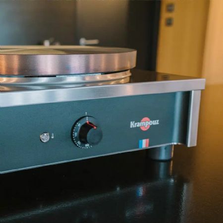 Crêpière professionnelle électrique Ø 35 cm 50 à 300 °C châssis carré Confort - Krampouz - CTCA3AA-KR