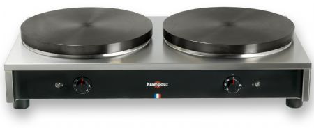 Crêpière professionnelle électrique double 2 x Ø 40 cm 50 à 300 °C châssis carré Confort triphasée - Krampouz - CTCA8BC-KR Crêpière professionnelle électrique double 2 x Ø 40 cm 50 à 300 °C châssis carré Confort triphasée - Krampouz - CTCA8BC-KR