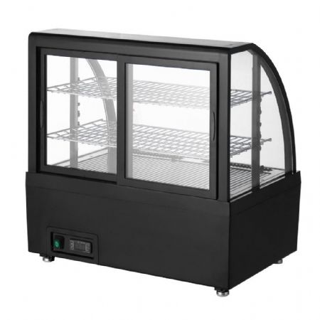 Vitrine comptoir présentation positive 100 L 705 mm noire - Polar - CU636