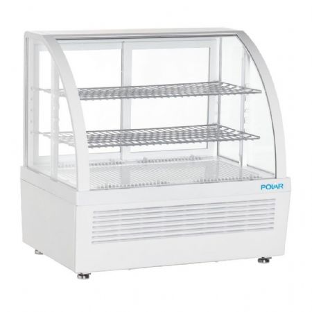 Vitrine comptoir présentation positive 100 L 705 mm blanche - Polar - CU637
