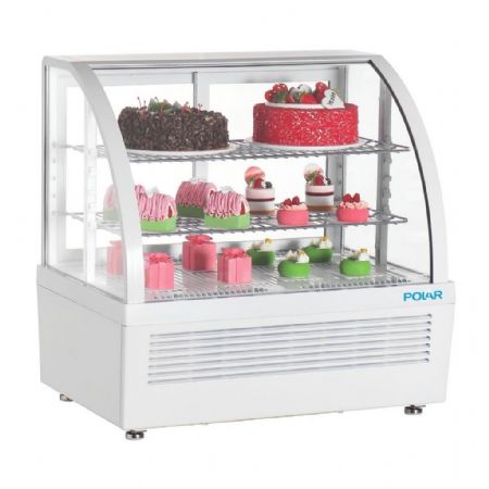 Vitrine comptoir présentation positive 100 L 705 mm blanche - Polar - CU637