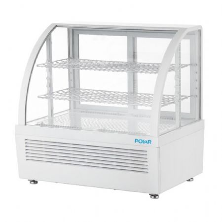 Vitrine comptoir présentation positive 100 L 705 mm blanche - Polar - CU637
