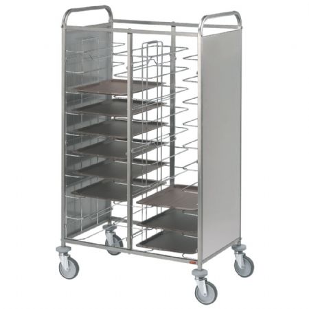Échelle à plateaux professionnelle inox 2 x 12 niveaux 950x600x1830 mm - Diamond - CV24/12