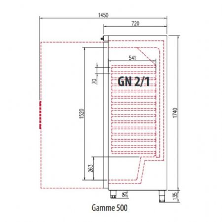 Armoire congélateur professionnelle 1 porte pleine 532 L - Coreco - CVGE-501