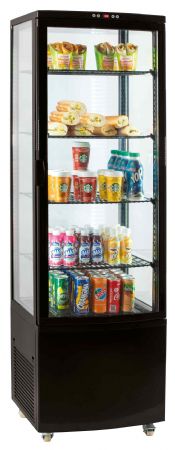 Armoire réfrigérée Vitrine positive 235L Noire avec 4 grilles - Casselin - CVR235LN
