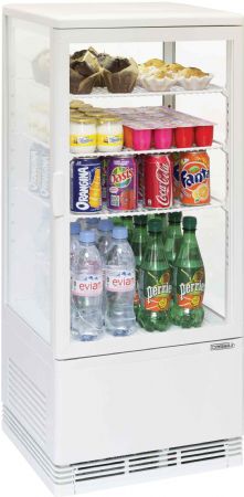 Vitrine comptoir présentation Mini réfrigéré positive 78L Blanche - Casselin - CVR78LB