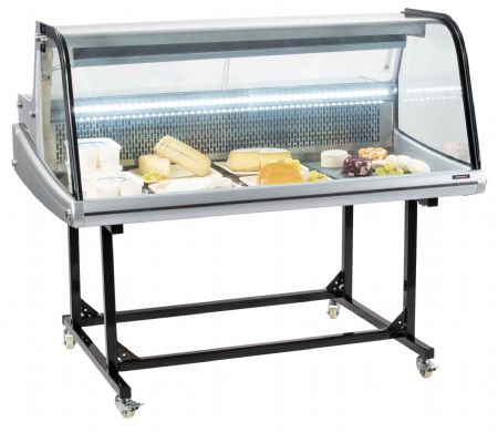 Vitrine transportable réfrigérée de marché 256L sur chariot - Casselin - CVRM256L
