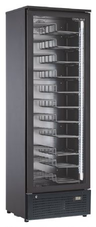 Cave à vin professionnelle noire 1 porte vitrée sans cadre 293 L 11 clayettes +5/+14°C - Coolhead - CW 380FZ