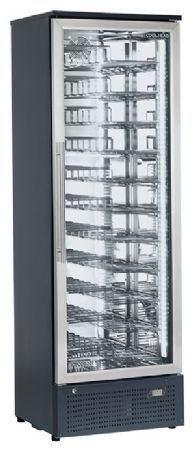 Cave à vin professionnelle noire intérieur miroir 1 porte 293 L 11 clayettes +5/+14°C - Coolhead - CW 380ZX