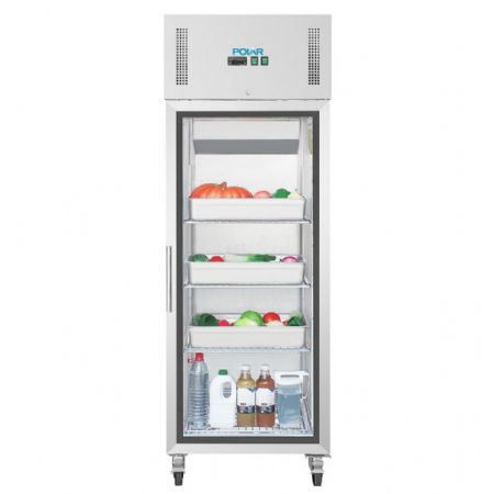 Armoire réfrigérée 1 porte vitrée capacité 10 x GN 2/1 - Polar - CW197
