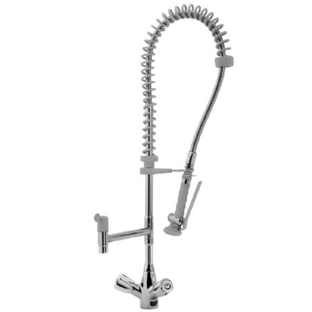 Robinetterie professionnelle plonge cuisine groupe mélangeur Heavy-Duty et sortie mono - Diamond - CW4088/HD