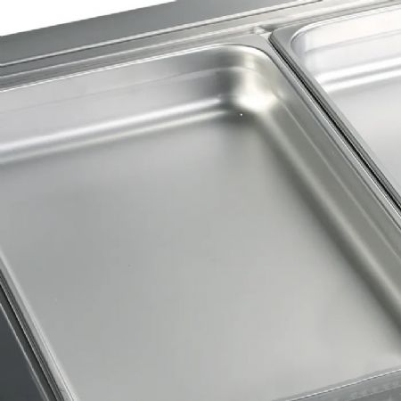 Cuve de refroidissement pour 5 bacs GN1/1 inox encastrable 166 litres - 1770 x 678 x 536 mm