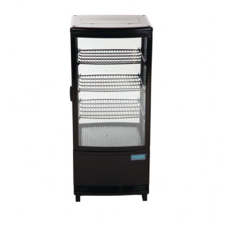 Armoire réfrigérée positive 86 L noire porte incurvée 429x425x980 mm - Polar - CX574