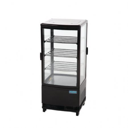 Armoire réfrigérée positive 86 L noire porte incurvée 429x425x980 mm - Polar - CX574