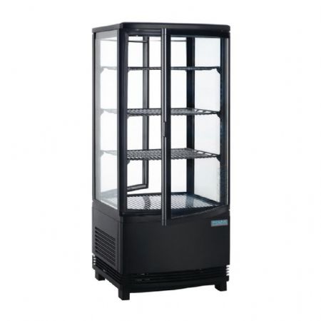 Armoire réfrigérée positive 86 L noire porte incurvée 429x425x980 mm - Polar - CX574