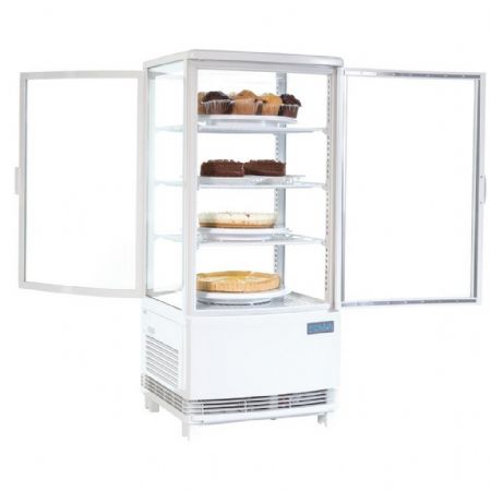 Armoire réfrigérée positive 86 L blanche porte incurvée 429x425x980 mm - Polar - CX576