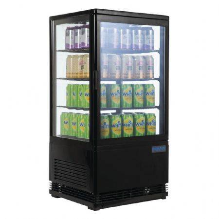 Vitrine comptoir présentation positive 68 L 428 mm noire - Polar - CX577