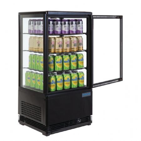 Vitrine comptoir présentation positive 68 L 428 mm noire - Polar - CX577