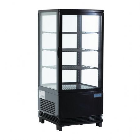 Vitrine comptoir présentation positive 68 L 428 mm noire - Polar - CX577