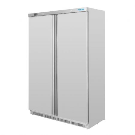 Armoire rfrigre ngative inox avec 8 tagres et portes 744 litres