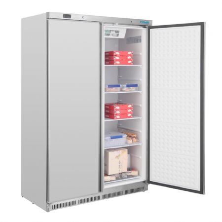 Armoire rfrigre ngative inox avec 8 tagres et portes 744 litres