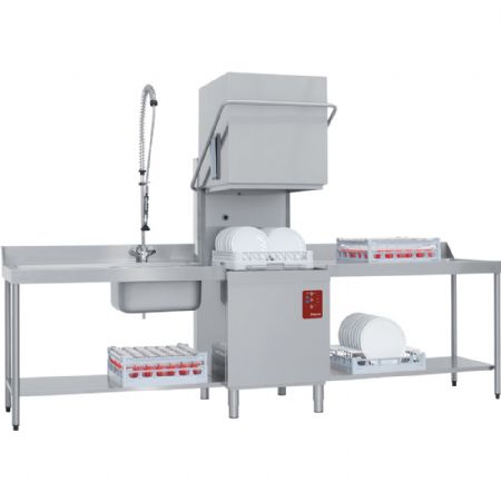 Lave-vaisselle capot pro pour panier 500x500 mm +Break Tank + Adoucisseur en continu